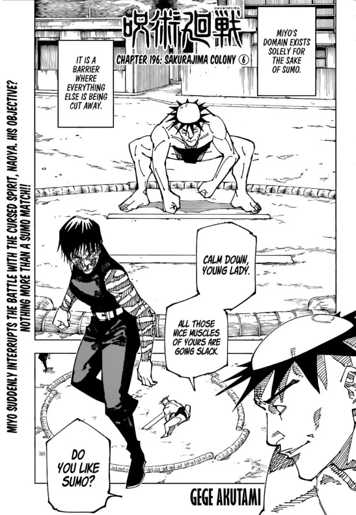Jujutsu Kaisen Manga Chapter 196