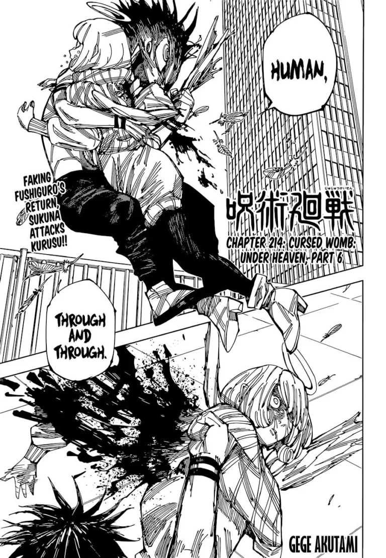Jujutsu Kaisen Manga Chapter 214