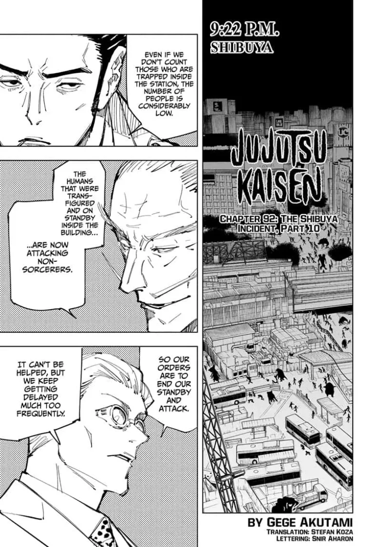 Jujutsu Kaisen Manga Chapter 92